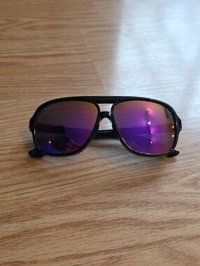 DIFF Sport Hangtime Black Frame Sunglasses with Sherbert Mirrored Lenses